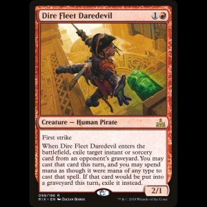 MTG Dire Fleet Daredevil Rivals of Ixalan rix#99