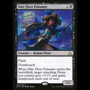 MTG Dire Fleet Poisoner Rivals of Ixalan rix#68