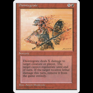 MTG Desintegrar (Disintegrate) Fourth Edition 4ed#185