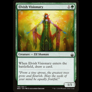 MTG Elvish Visionary Battlebond bbd#196