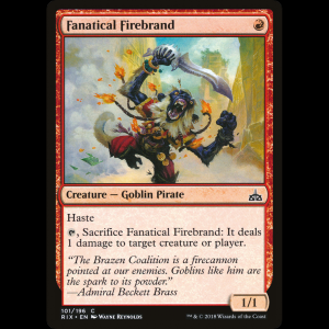 MTG Fanatical Firebrand Rivals of Ixalan rix#101