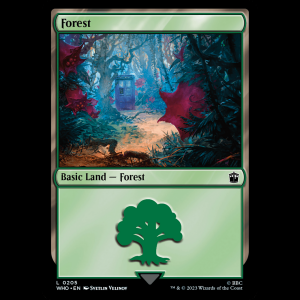 MTG Forest Doctor Who - FOIL who#205
