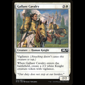 MTG Gallant Cavalry Core Set 2019 m19#12