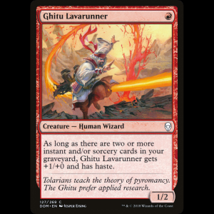 MTG Ghitu Lavarunner Dominaria dom#127