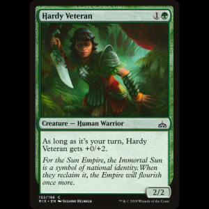 MTG Hardy Veteran Rivals of Ixalan rix#132