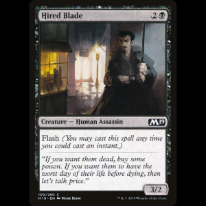 MTG Hired Blade Core Set 2019 m19#100