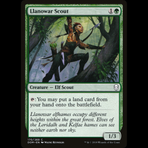 MTG Llanowar Scout Dominaria dom#170