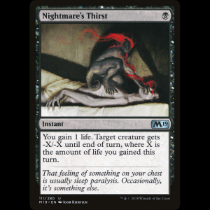 MTG Sed de la pesadilla (Nightmare's Thirst) Core Set 2019 m19#111