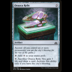 MTG Reliquia de Orazca (Orazca Relic) Rivals of Ixalan  rix#181