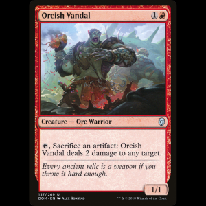 MTG Orcish Vandal Dominaria - FOIL dom#137