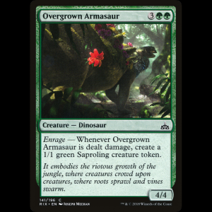 MTG Overgrown Armasaur Rivals of Ixalan rix#141