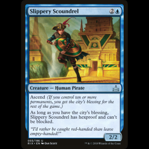 MTG Slippery Scoundrel Rivals of Ixalan rix#55