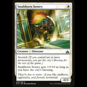 MTG Snubhorn Sentry Rivals of Ixalan rix#23