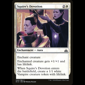 MTG Squire's Devotion Rivals of Ixalan rix#25