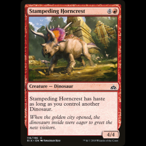 MTG Stampeding Horncrest Rivals of Ixalan - FOIL rix#116