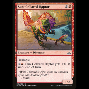 MTG Ráptor cuello solar (Sun-Collared Raptor) Rivals of Ixalan rix#118