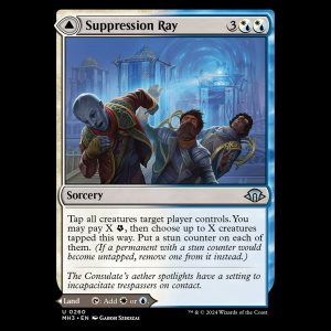 MTG Suppression Ray // Orderly Plaza Modern Horizons 3 - FOIL mh3#260