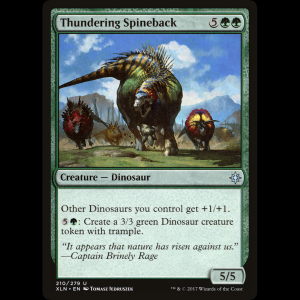 MTG Lomoespinado retumbante (Thundering Spineback) Ixalan xln#210