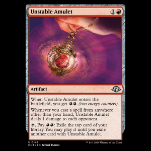 MTG Unstable Amulet Modern Horizons 3 mh3#142