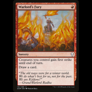 MTG Warlord's Fury Dominaria dom#151