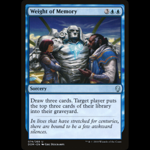MTG Weight of Memory Dominaria dom#74