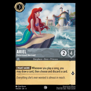 Lorcana Ariel - Determined Mermaid - Ursula's Return 4#174