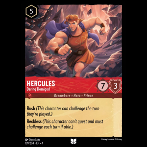 Lorcana Hercules - Daring Demigod - Ursula's Return - FOIL 4#109