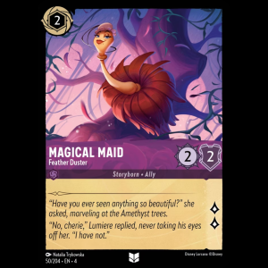 Lorcana Magical Maid - Feather Duster - Ursula's Return - FOIL 4#50