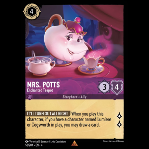 Lorcana Mrs. Potts - Enchanted Teapot - Ursula's Return 4#52