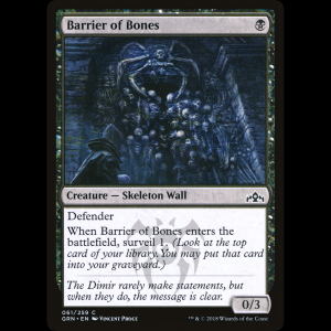 MTG Barrera de huesos (Barrier of Bones) Guilds of Ravnica grn#61