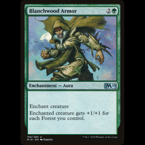 MTG Armadura de maderapálida (Blanchwood Armor) Core Set 2019 m19#169