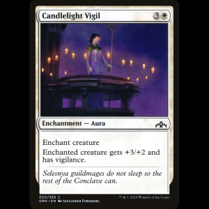 MTG Vigilia a la luz de velas (Candlelight Vigil) Guilds of Ravnica grn#3