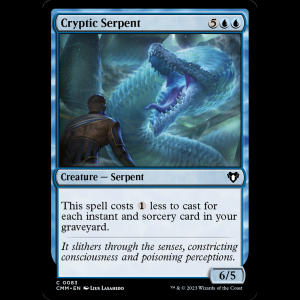 MTG Cryptic Serpent Commander Masters cmm#83