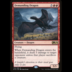 MTG Dragón exigente (Demanding Dragon) Core Set 2019 m19#135