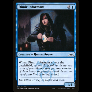 MTG Dimir Informant Guilds of Ravnica grn#36