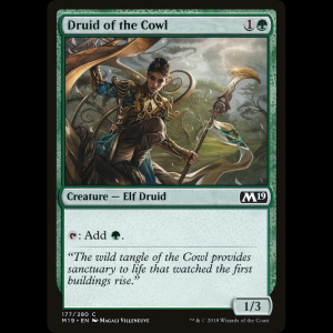 MTG Druid of the Cowl Core Set 2019 m19#177