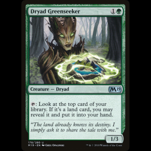 MTG Dryad Greenseeker Core Set 2019 m19#178