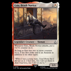 MTG Ezio, Brash Novice Assassin's Creed acr#55