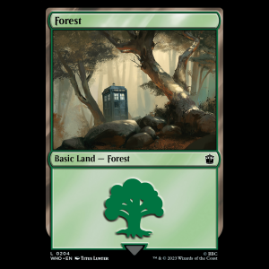 MTG Forest Doctor Who - FOIL who#204