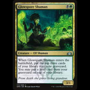 MTG Chamán brillaspora (Glowspore Shaman) Guilds of Ravnica grn#173