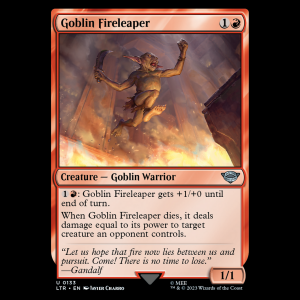 MTG Goblin Fireleaper The Lord of the Rings: Tales of Middle-earth ltr#133