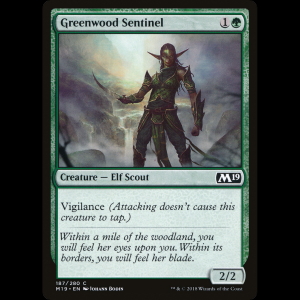 MTG Centinela maderaverde (Greenwood Sentinel) Core Set 2019 m19#187