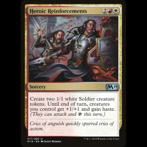 MTG Refuerzos heroicos (Heroic Reinforcements) Core Set 2019 m19#217