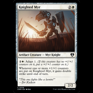 MTG Knighted Myr Commander Masters cmm#36