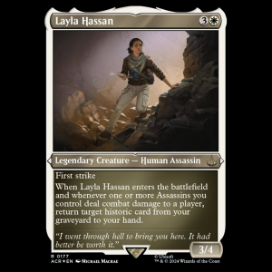 MTG Layla Hassan Assassin's Creed - FOIL acr#177 - Misprint