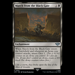 MTG March from the Black Gate The Lord of the Rings: Tales of Middle-earth ltr#94