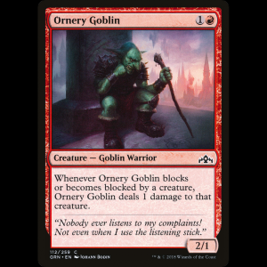 MTG Trasgo malhumorado (Ornery Goblin) Guilds of Ravnica grn#112