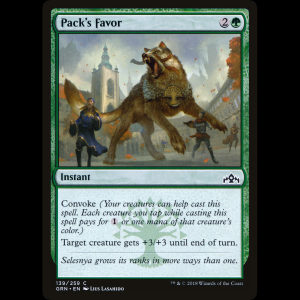 MTG Favor de la manada (Pack's Favor) Guilds of Ravnica grn#139