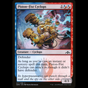 MTG Cíclope puñopistón (Piston-Fist Cyclops) Guilds of Ravnica grn#217