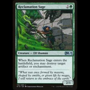 MTG Sabia de la recuperación (Reclamation Sage) Core Set 2019 m19#196